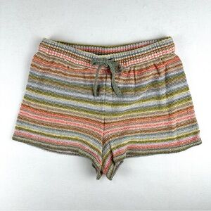 Daily Practice  Anthropologie Sienna Sweater Shorts Multi-Stripe Beach